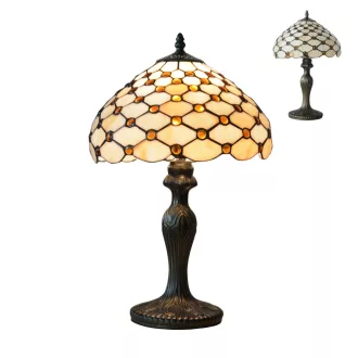 Prezent 53 Tiffany asztali lámpa, búra átmérő 28cm