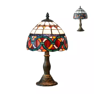 Prezent 81 Tiffany asztali lámpa, búra átmérő 20cm