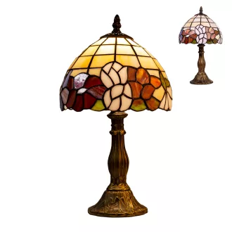 Prezent 107 Tiffany asztali lámpa, búra átmérő 20cm