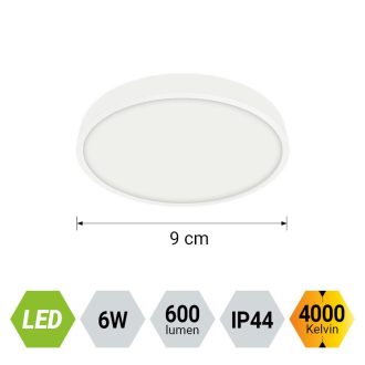   Emithor 27011 Lenys 9x2,5cm, 600lm, 4000K, IP44 mennyezeti lámpa