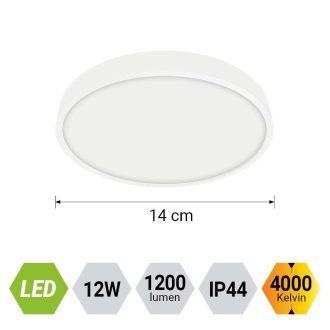   Emithor 27012 Lenys 14x2,5cm, 1200lm, 4000K, IP44 mennyezeti lámpa