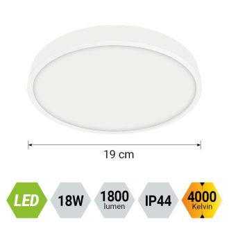   Emithor 27013 Lenys 19x2,5cm, 1800lm, 4000K, IP44 mennyezeti lámpa