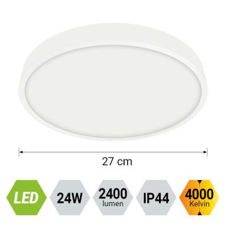   Emithor 27014 Lenys 27x3cm, 2400lm, 4000K, IP44 mennyezeti lámpa