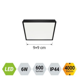   Emithor 27023 Lenys 9x9x2,5cm, 600lm, 4000K, IP44 mennyezeti lámpa