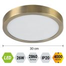 Emithor 49061 Lenys 30x2,5cm, 2860lm, 4000K, IP20 mennyezeti lámpa