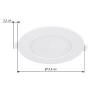 Globo 12383-6W Tibey 500lm, 4000K, d12,8cm mennyezetbe építhető lámpa