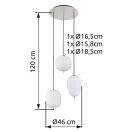 Globo 15345-3NO Blacky 3xE14 függeszték