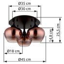 Globo 15548-3DG Maxy 3xE27 mennyezeti lámpa