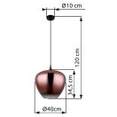 Globo 15548H2G Maxy d40cm, 1xE27 függeszték