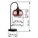 Globo 15548TG Maxy 54x18cm, 1xE27 asztali lámpa