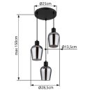 Globo 15627-3 Ryan 3xE27 függeszték