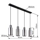 Globo 15708-4H Lidaria 4xE27 függeszték