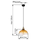 Globo 15786H1 Salvy d24,7cm, 1xE27 függeszték