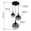 Globo 15885-3H Dalton 1xE27 függeszték