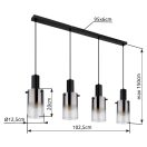 Globo 15907-4H Florentina 4xE27 függeszték