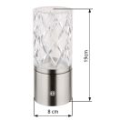 Globo 21010N Lunki akkumulátoros, érintőkapcsolós, dimm, 2700/4000/6500K dekor asztali lámpa