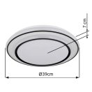 Globo 48136-24 Logan d39cm, 1400lm, 3000K mennyezeti lámpa