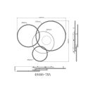 Globo 48466-70A Invertina távirányítós, 4599lm, 2700-6500K mennyezeti lámpa