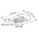 Globo 48466-70A Invertina távirányítós, 4599lm, 2700-6500K mennyezeti lámpa