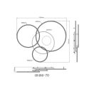 Globo 48466-70 Invertina távirányítós, 4747lm, 2700-6500K mennyezeti lámpa