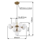 Globo 56143-13G Grappy 13xG9 függeszték