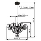 Globo 56143-13 Grappy 13xG9 függeszték