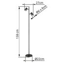 Globo 57918S James 2xGU10 álló lámpa