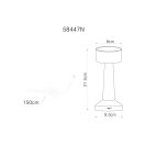 Globo 58447N Angelika akkumulátoros, érintőkapcsolós, dimm, 2700/4000/6500K dekor asztali lámpa