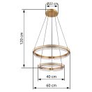 Globo 67196-78H Blondie K5 kristály, távirányítós, dimm, 4143lm, 2700-6000K függeszték