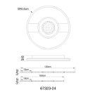 Globo 67323-24 Pikara 800lm, 3000K mennyezeti lámpa