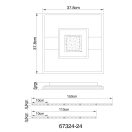 Globo 67324-24 Pikara 800lm, 3000K mennyezeti lámpa