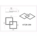 Globo 67328-20D Sapena 1470lm, 3000K mennyezeti lámpa
