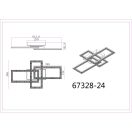 Globo 67328-24 Sapena 1800lm, 3000K mennyezeti lámpa