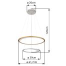 Globo 67333-44H Umbra távirányítós, dimm, 2127lm, 2700-6500K függeszték