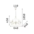 Ideal Lux 005881 Corte csillár