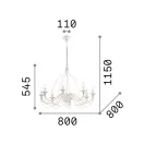 Ideal Lux 005898 Corte csillár