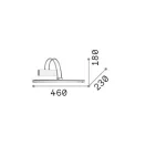 Ideal Lux 007045 Bow fali lámpa