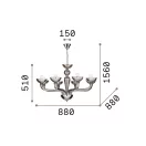 Ideal Lux 044255 Casanova csillár