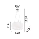 Ideal Lux 074139 Ovalino függeszték