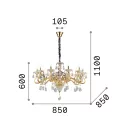 Ideal Lux 087771 Negresco csillár