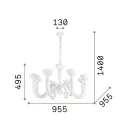 Ideal Lux 094007 Bon csillár