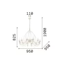 Ideal Lux 097664 Corte csillár