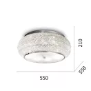 Ideal Lux 100746 Pasha mennyezeti lámpa