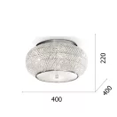 Ideal Lux 100784 Pasha mennyezeti lámpa