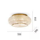 Ideal Lux 100791 Pasha mennyezeti lámpa