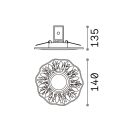 Ideal lux 115580 Polka mennyezetbe építhető lámpa