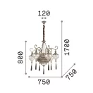 Ideal Lux 116006 Harem csillár