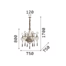 Ideal Lux 116006 Harem csillár
