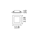 Ideal lux 123981 Groove mennyezetbe építhető lámpa