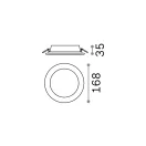 Ideal lux 124001 Groove mennyezetbe építhető lámpa